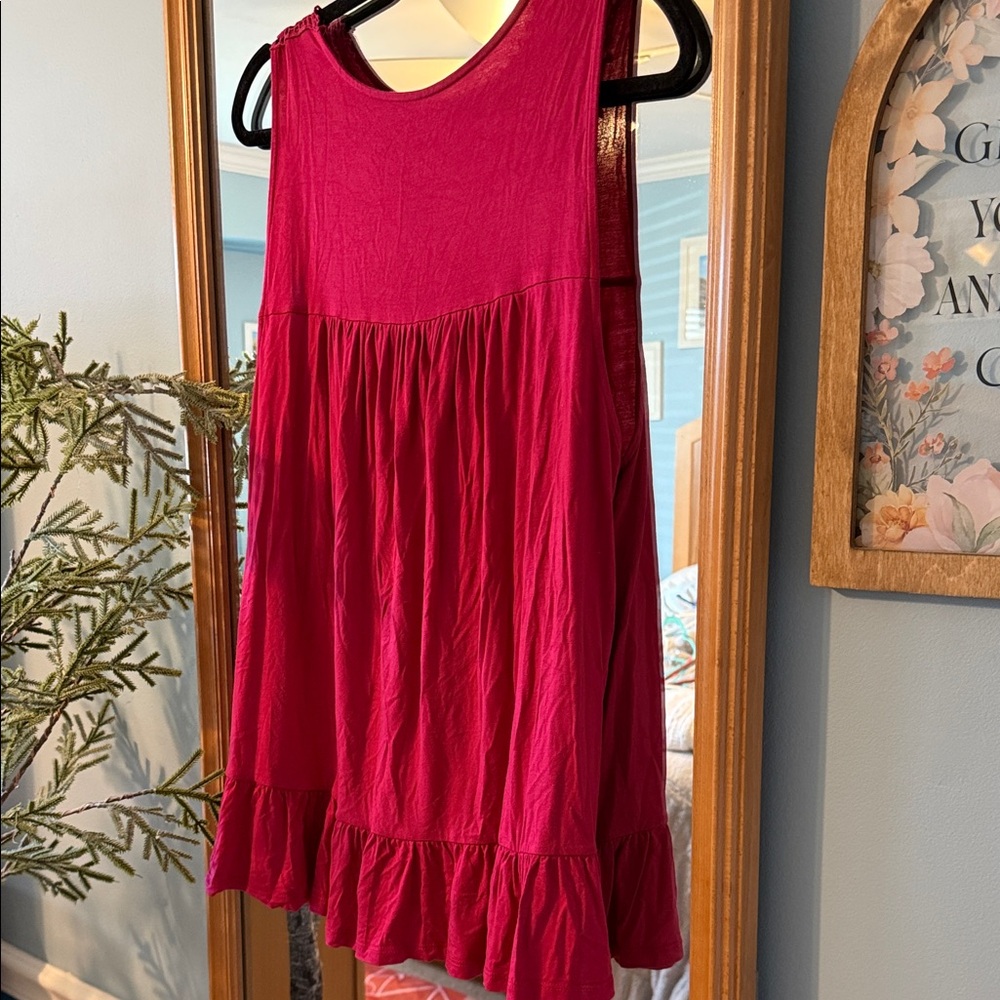 Torrid Crochet Sleeveless Top in Deep Raspberry - Picture 5 of 5